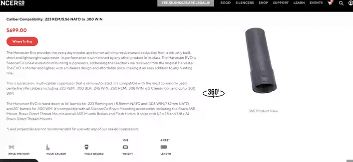 Enhanced User Experience with 360 of silencer