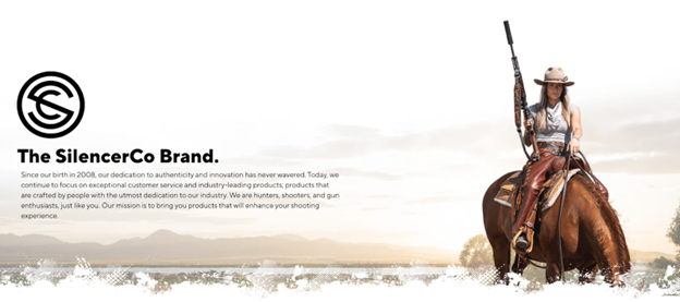 SilencerCo Branding example from website